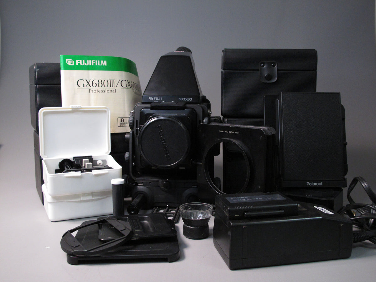 FUJI GX680 Medium Format Camera Kit with 135mm, 115mm, 80mm, and 50mm  lenses and accessories