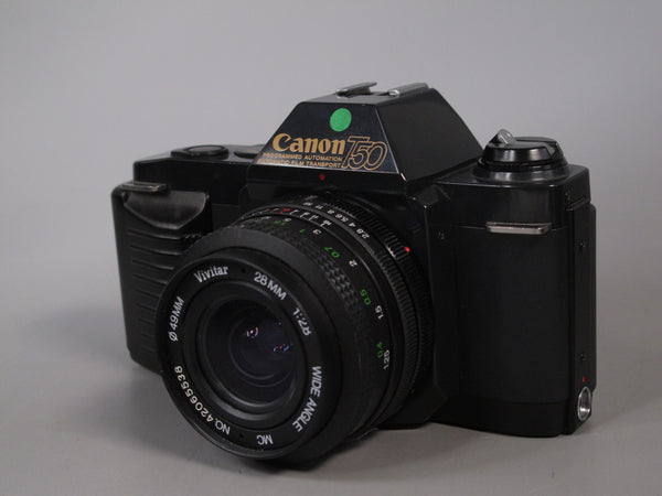 Canon T50 35mm Camera with Vivitar 28mm f2.8 Lens – Phototek 